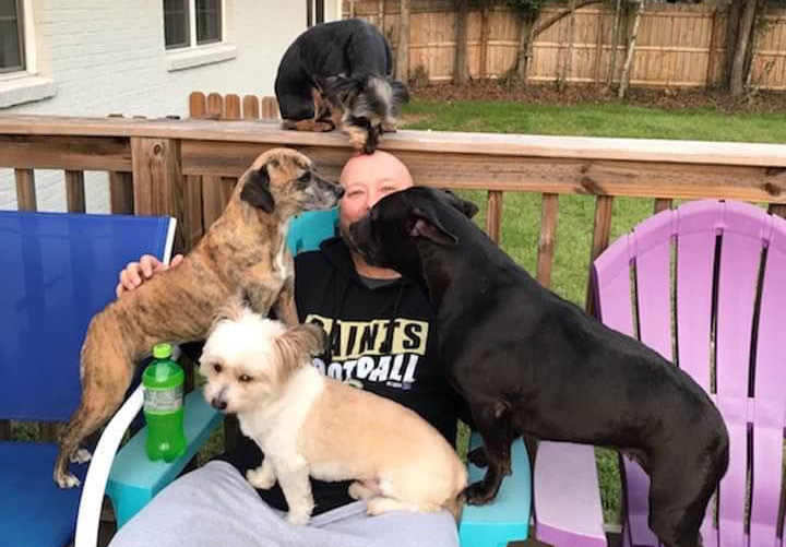 Ashley with Dogs